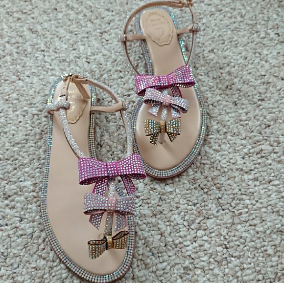 Rene Caovilla Shoes - René Caovilla leather embellished bow sandals